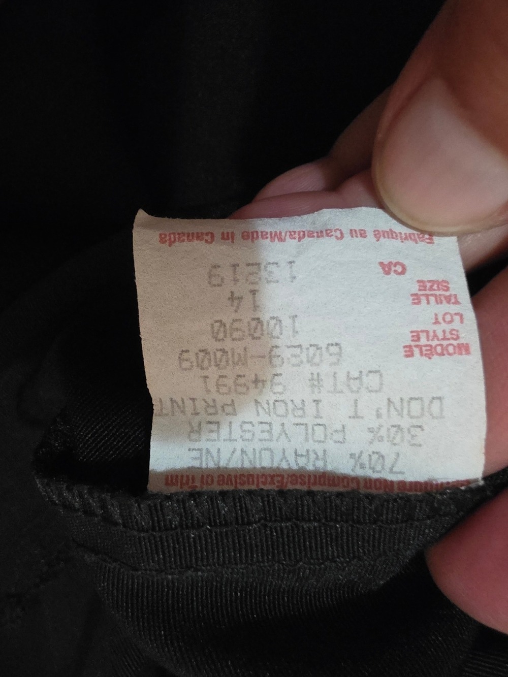 4/$67 Deal! Vintage Canadian Made Jessica Black Dress with Floral Embroidery - Picture 9 of 12
